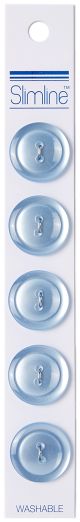 Slimline Buttons Series 1 Light Blue 2 Hole 3 4 inch 5 Per Pkg