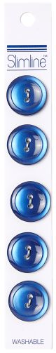 Slimline Buttons Series 1 Navy 2 Hole 3 4 inch 5 Per Pkg