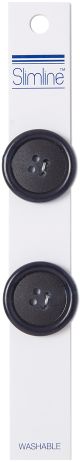 Slimline Buttons Series 2 Navy 4 Hole 1 inch 2 Per Pkg