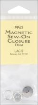Lacis Magnetic Sew On Closure 14mm 1 Per Pkg Nickel