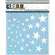 Clear Scraps Stencils 6 inch X6 inch Stars