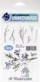 Art Impressions Watercolor Cling Rubber Stamps Branches