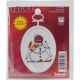 Janlynn Mini Counted Cross Stitch Kit 2.75 Inch Oval Skiing Dude 18 Count