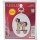 Janlynn Mini Counted Cross Stitch Kit 2.75inches OvalChristmas Toy 18 Count