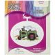 Janlynn Mini Counted Cross Stitch Kit 2.75 inch Oval Tractor 18 Count