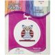 Janlynn Mini Counted Cross Stitch Kit 2.5 Inch Round Owl 18 Count