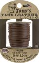 Faux Leather 1 8 inch X50ft Brown