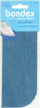 Bondex Iron On Patches 5 inch X7 inch 2 Per Pkg Faded Denim