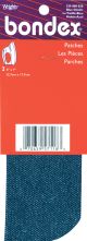 Bondex Iron On Patches 5 inch X7 inch 2 Per Pkg Denim