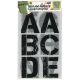 Dritz Iron On Letters Soft Flex 3 inch Distressed Black