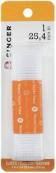 Singer Non Roll Flat Elastic 1 inch X1yd White