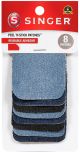 Singer Peel N Stick Reusable Patches 3 Inch X2 Inch 8 Per Pkg Assorted Denim