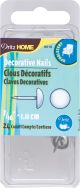 Dritz Home Decorative Nails 7 16 inch 24 Per Pkg White Smooth Head