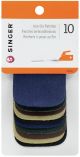 Singer Iron On Patches 2 inch X3 inch 10 Per Pkg Dark Assortment