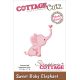 CottageCutz Mini Die Sweet Baby Elephant 1.5 Inch X1.7 Inch