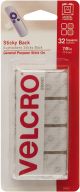 VELCROR Brand Sticky Back Squares .875Inch 32 Per Pkg White