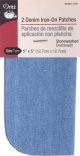 Dritz Iron On Patches 5 inch X5 inch 2 Per Pkg Stonewash Denim