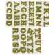 Dritz Iron On Letters Soft Flex 1.25 inch Cooper Gold Metallic
