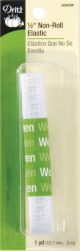 Dritz Non Roll Woven Elastic 1 2 inch X1Yd White