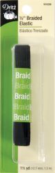 Dritz Braided Elastic 1 2 inch X1 1 2yd Black