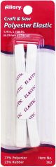 Allary Polyester Elastic .25 InchX3yd White