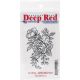 Deep Red Cling Stamp 2 Inch X3 Inch Floral Arrangement