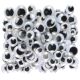 Peel and Stick Wiggle Eyes Assorted 7mm To 15mm 100 Per Pkg Black