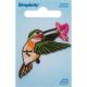 Simplicity Iron On Applique Hummingbird WperFlower