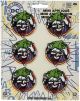 C and D Visionary DC Comics Patch Joker Face Set 6pcs