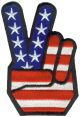 C And D Visionary Patch Peace Finger USA