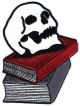 C And D Visionary Patch Skulls On Books