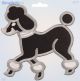 Wrights IronOn AppliqueLarge Poodle Black W Gray Embroidery