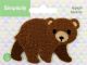 Wrights Baby Sew On Applique Bear