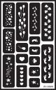 Armour Etch Over N Over Stencil Ballons Feet Plu