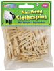 Mini Wood Clothespins Natural 1.1875Inch 40 Per Pkg
