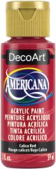 Americana Acrylic Paint 2oz Calico Red Transparent