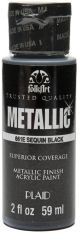 FolkArt Metallic Acrylic Paint 2oz Sequin Black