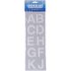 Stencil Sheet Set 13 Inch X4.5 Inch 6 Per Pkg Alphabet Numbers And Symbols 2 Inch