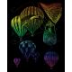Rainbow Foil Engraving Art Kit 8 inch X10 inch Hot Air Balloons