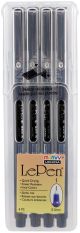 Le Pen .03mm Point 4 Per Pkg Black