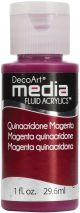 DecoArt Media Fluid Acrylics Paint 1oz Quinacridone Magenta Series 5