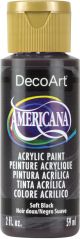 Americana Acrylic Paint 2oz Soft Black Opaque