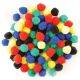 Pom Poms 1Inch 80 Per Pkg Primary