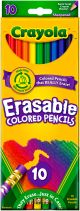 Crayola Erasable Colored Pencils 10 Per Pkg Long