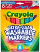 Crayola UltraClean Color Max Broad Line Washable MarkersBright Colors 8 Per Pkg