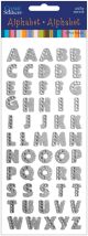 Mark Richards Crystal Stickers Glitter Alphabet 55 Per Pkg Silver