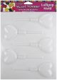 Sweet Shoppe Candy Molds Heart Lollipop 5 Cavity