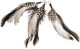 Feather Picks 5inches 3 Per PkgBlack and White
