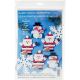 Design Works Plastic Canvas Ornament Kit 4 Inch Set of 5 Santa and Snowman 7 Count
