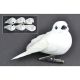 Mushroom Birds W Per Clip 3Inch 6 Per Pkg White Doves